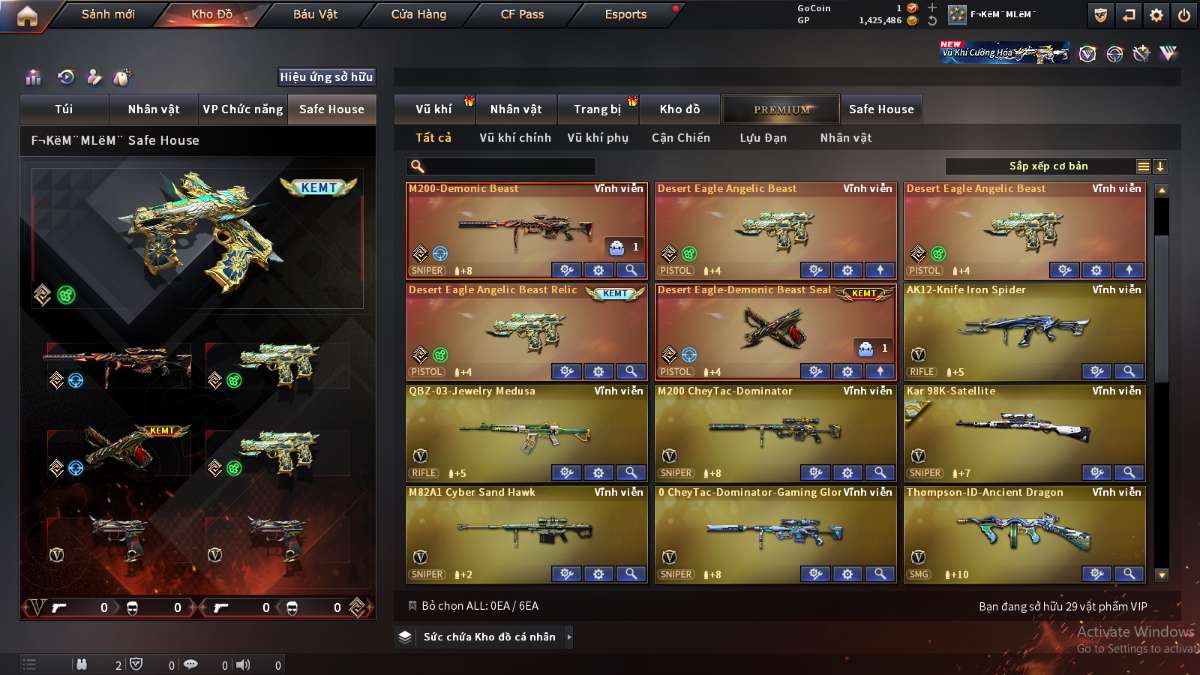 shop acc cf uy tin gia re